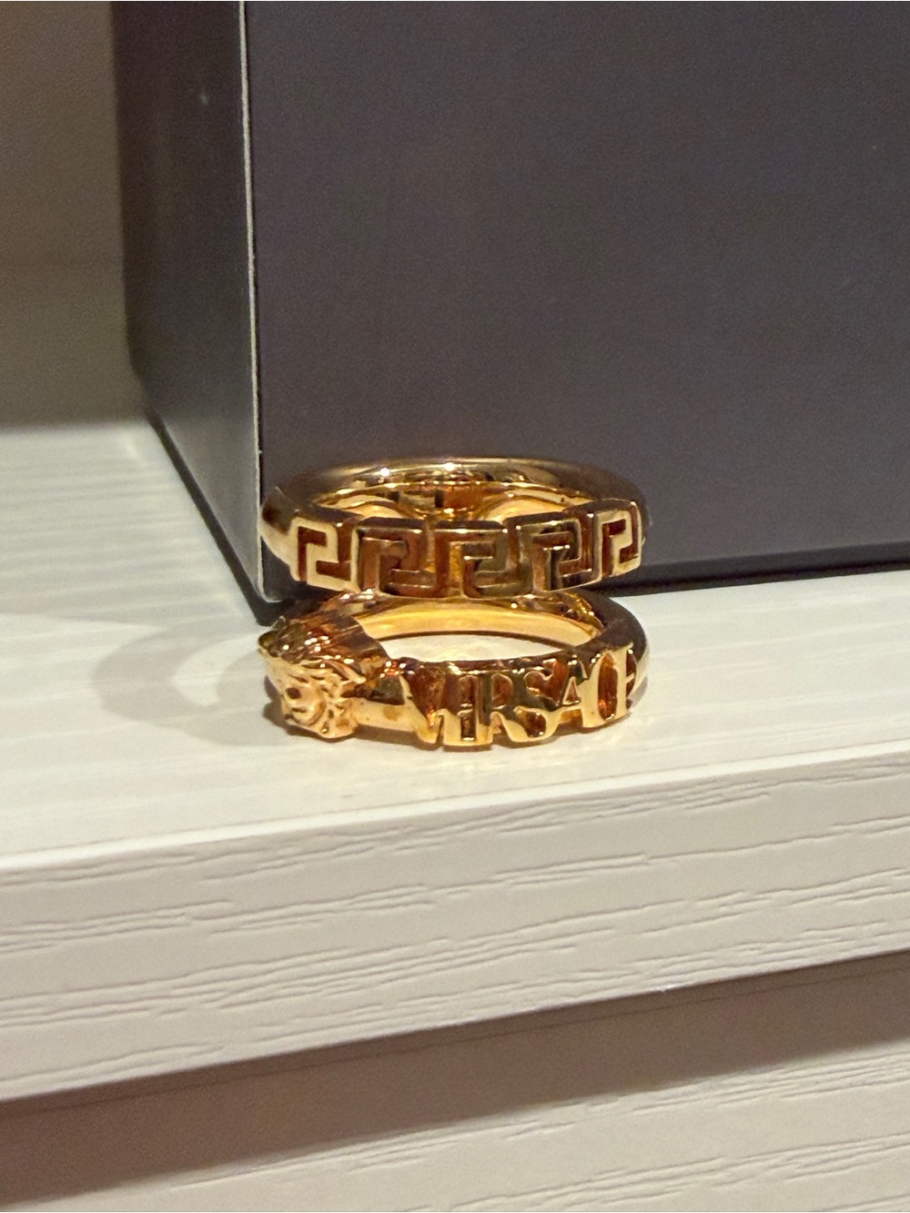 Versace Gold Tone Women's Fashion Ring